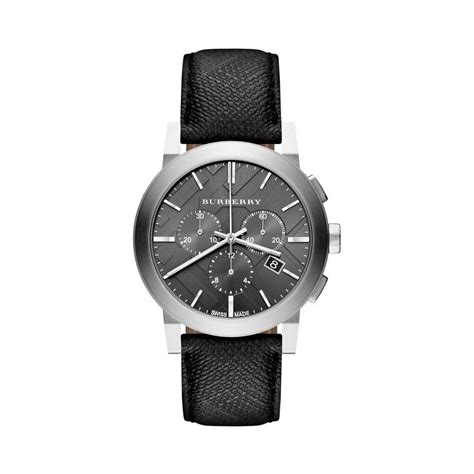 burberry mens the city leather chronograph watch|Burberry watches uk.